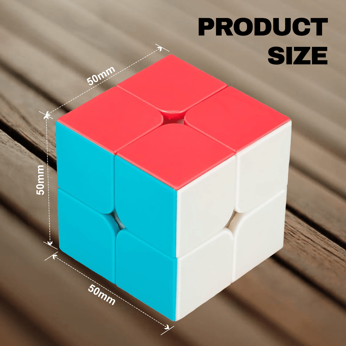 Magic Rubik's Cube - 2x2x2 Speed Cube Fast Smooth Turning Solid Durable & Stickerless