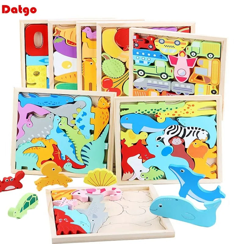 WoodlandPuzzle - How Do the Shapes Fit Into the Frame? - Shape Puzzle