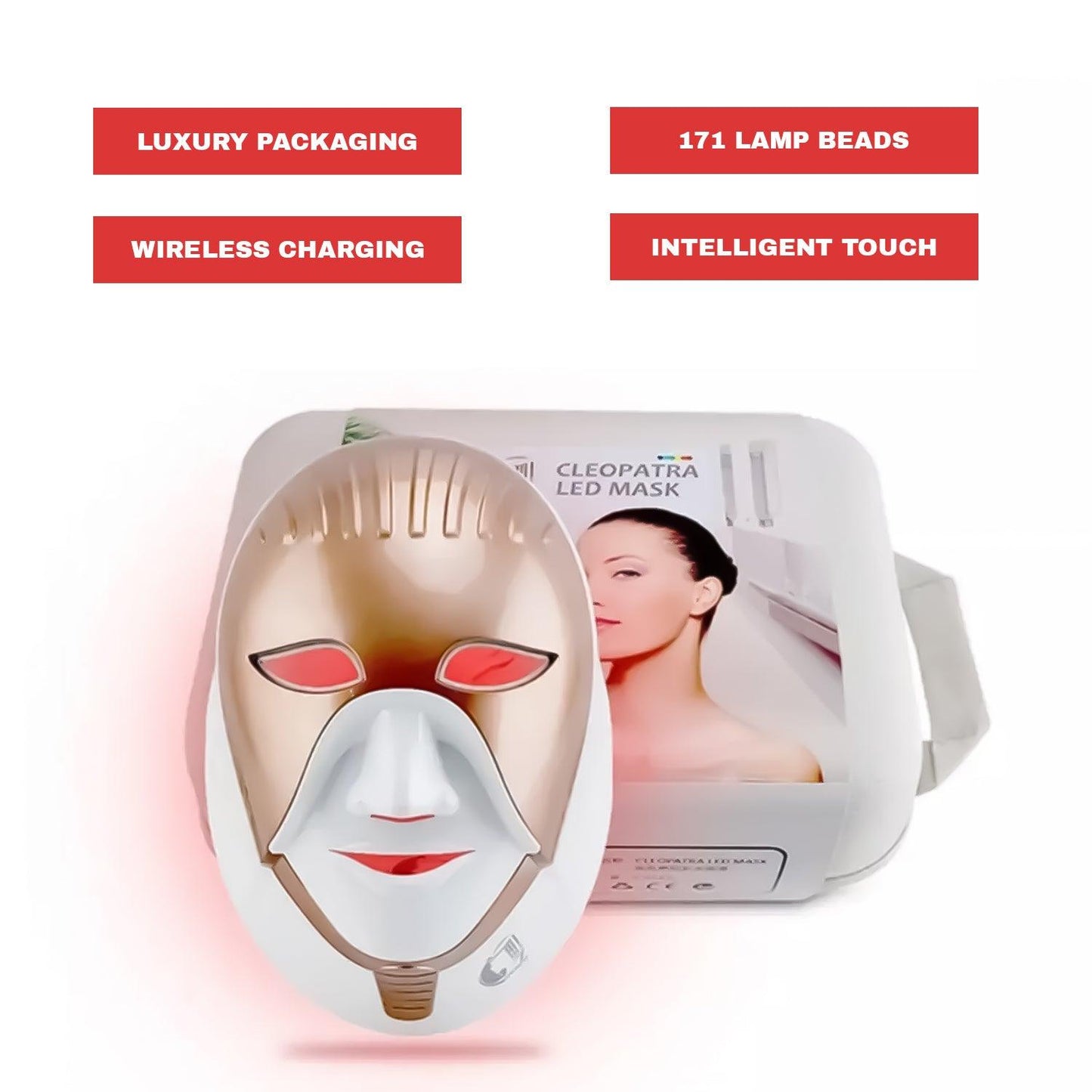 LED Light Therapy Mask - LED Skin Treatment Mask (7 Colour Setting) Smart Touch
