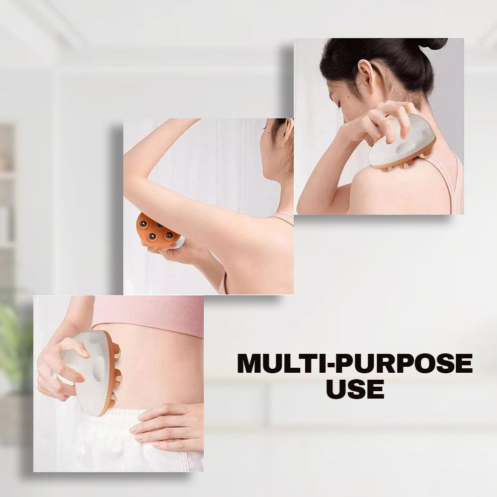 Hand Massage Roller - Muscle Relax 7 Beads Massager Neck Abdomen Roller Ball Meridian Brush Roller