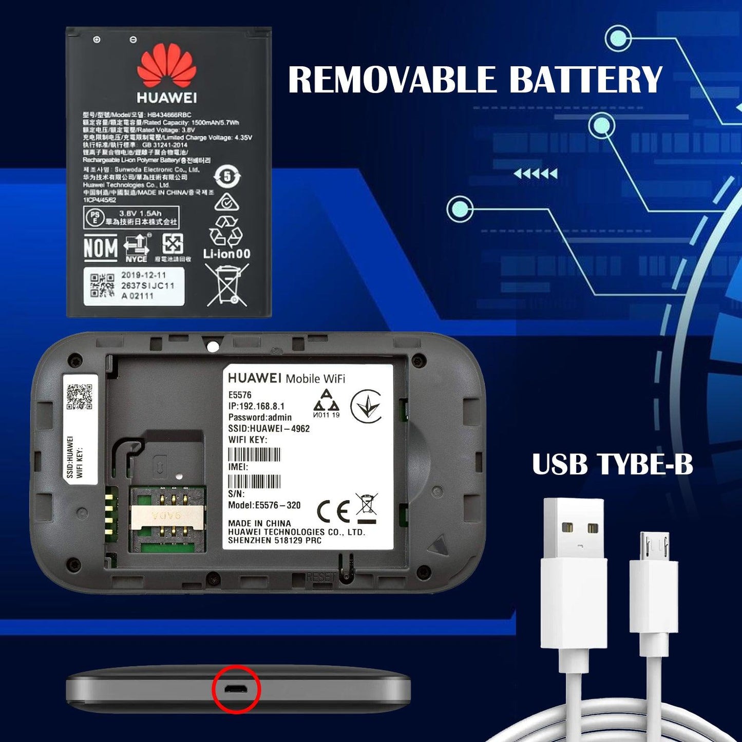 Portable Mobile Wifi - Super-Fast 4G 300 Mbps Travel Wi-Fi Hotspot CAT 6