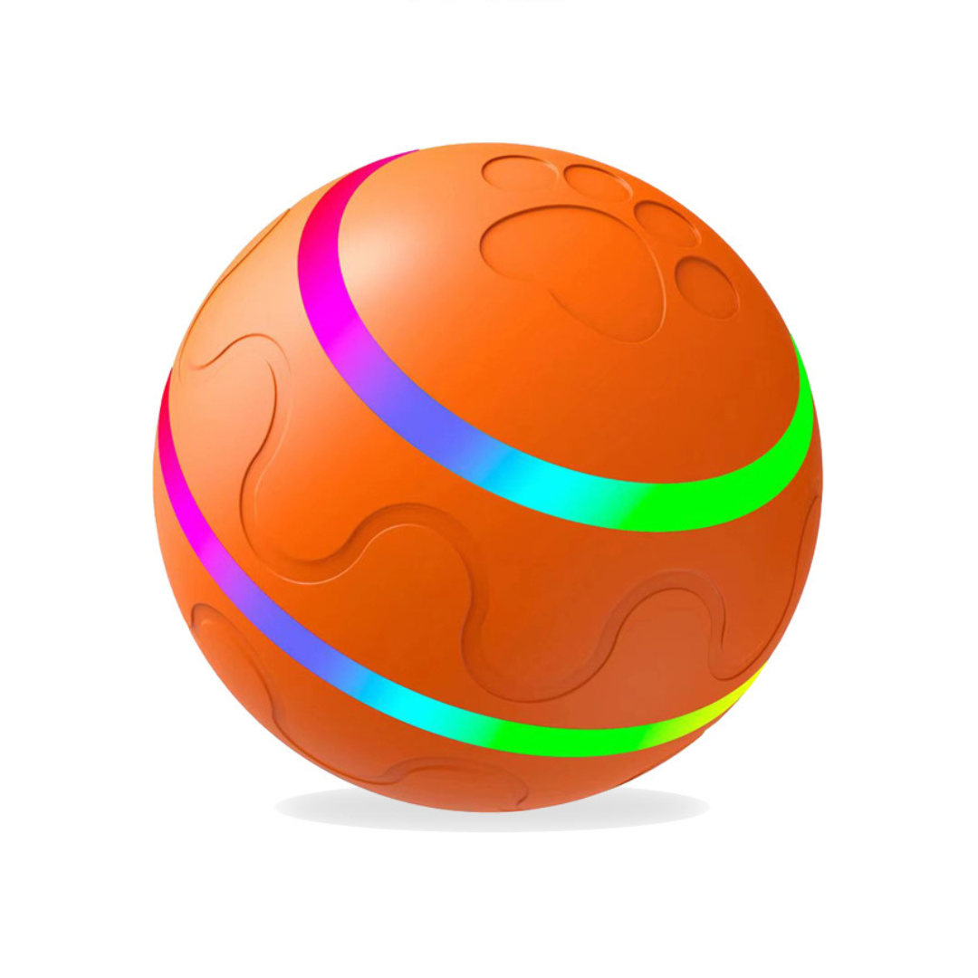 Robust and durable self-rolling dog toy ball