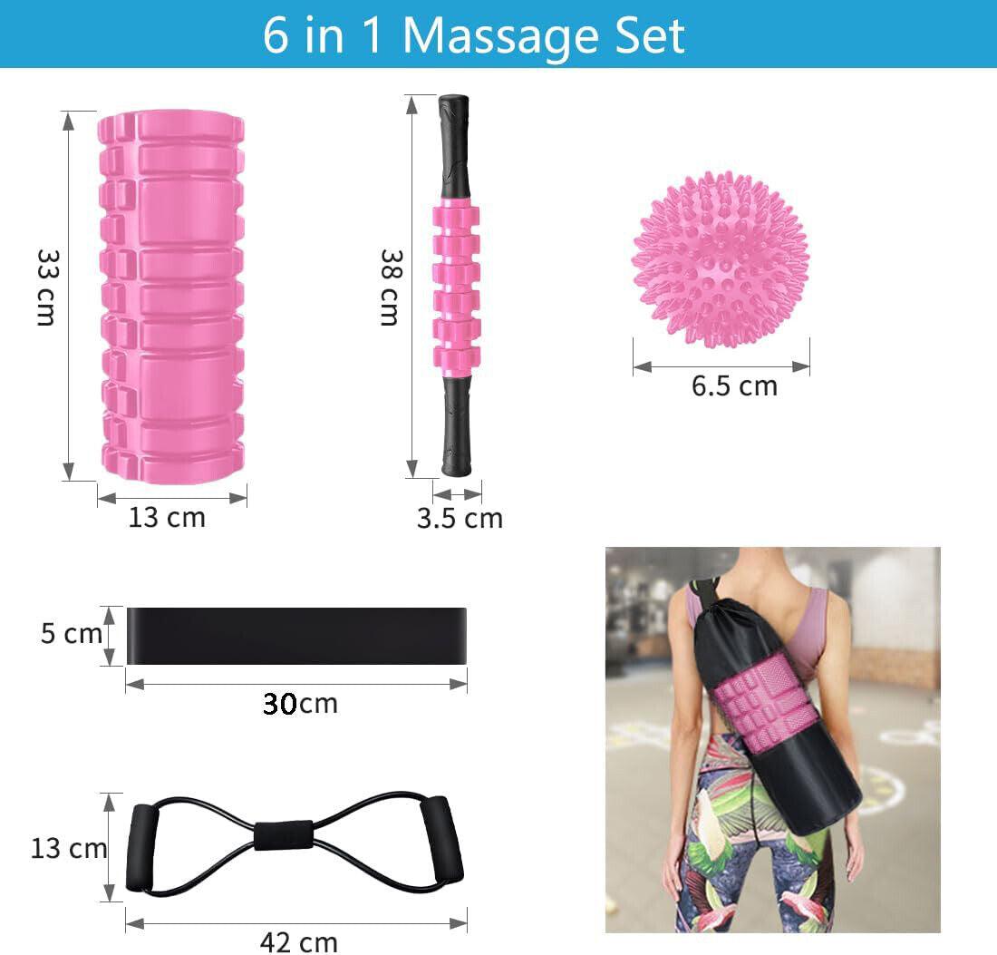 Sports Direct Foam Roller - Yoga Massage Roller Foam Roller Ball Spiky Muscle Relief Training Exercise Sets