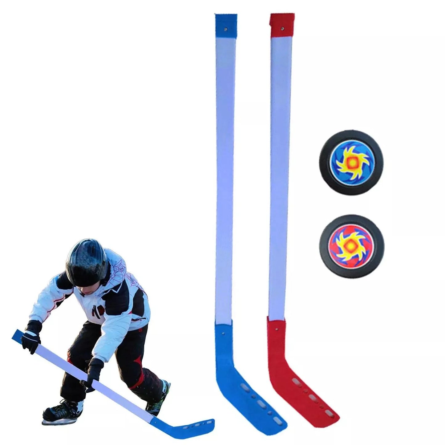 Plastic Hockey Sticks - Children Kids Plastic Hockey Stick Indoor Outdoor Game Toy Set UK Ice Hockey