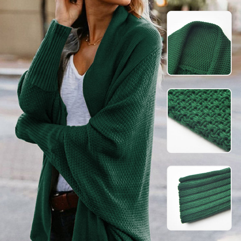 WOMEN'S BATWING CABLE KNITTED SLOUCHY OVERSIZED CARDIGAN SWEATER