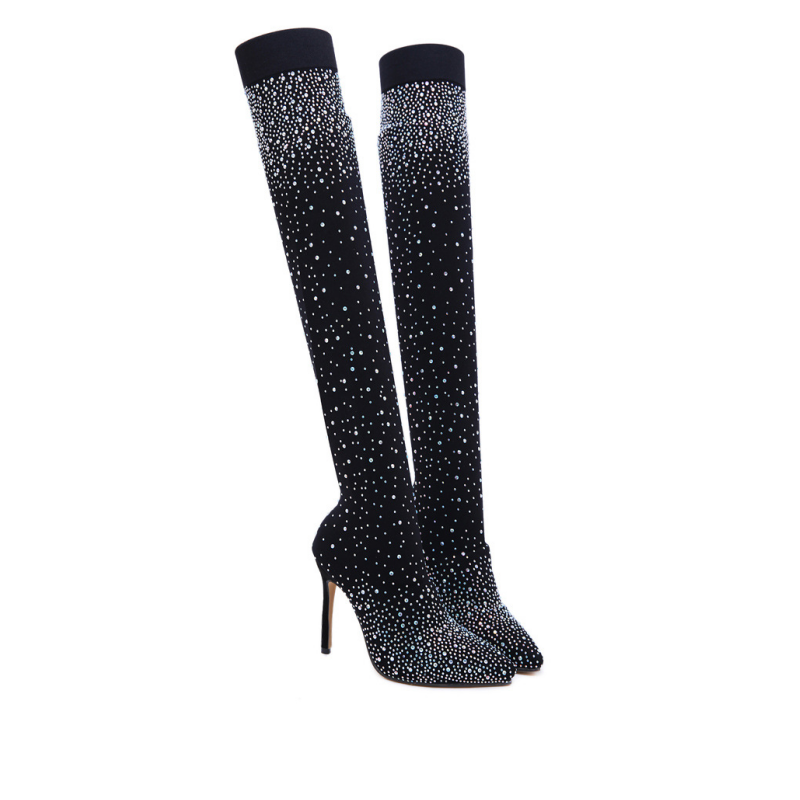 🎉Hot Sale 50% Off🎉 Women’s Sparkly Faux Diamonds Over-the-Knee BootsðŸ‘