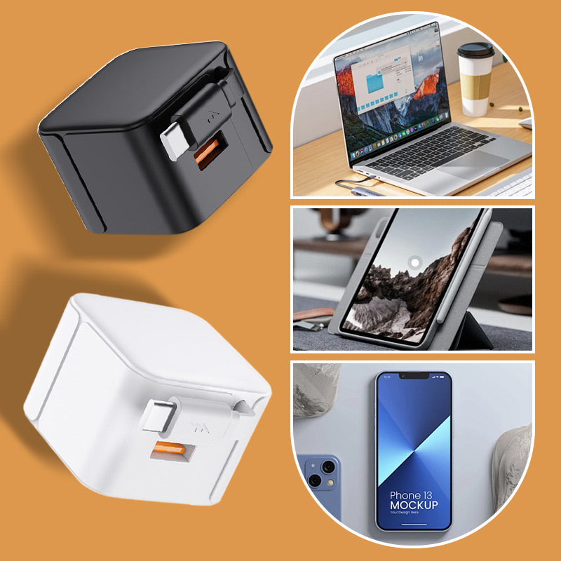 🎉New Year's 50% off🎉 PD 20W Fast Charger with Retractable Cable