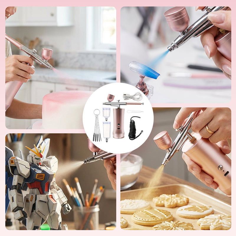 📢📢50% OFF !! ⏰🎨 Three pressure settings + wireless freedom! Professional-grade airbrush for DIY, modeling, and makeup—all in one device! ✨
