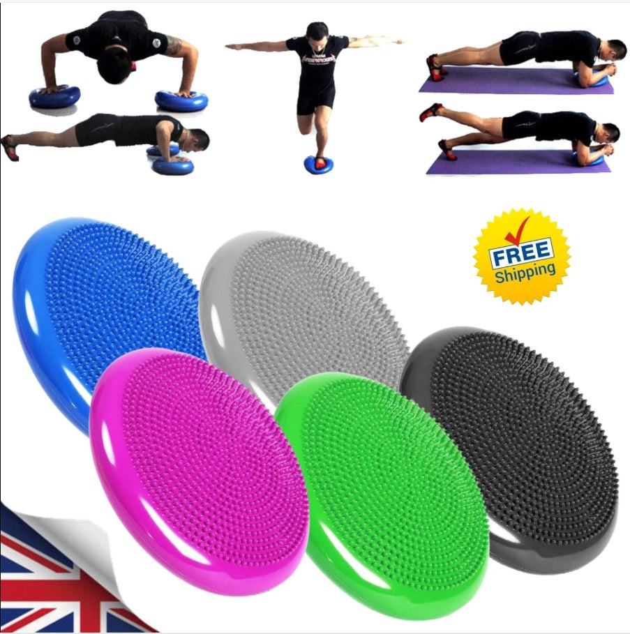 Wobble Cushion Sensory - Wobble Cushion Balance Disc Inflatable Balance Cushion Core Strength for Fitness
