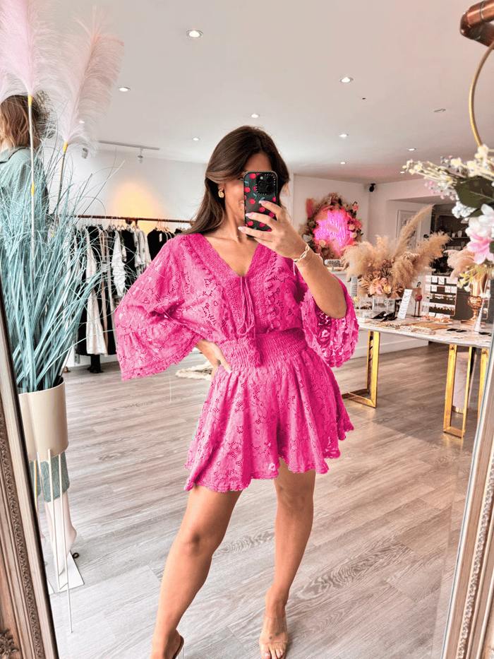 Casual Short V-neck Lace Suit