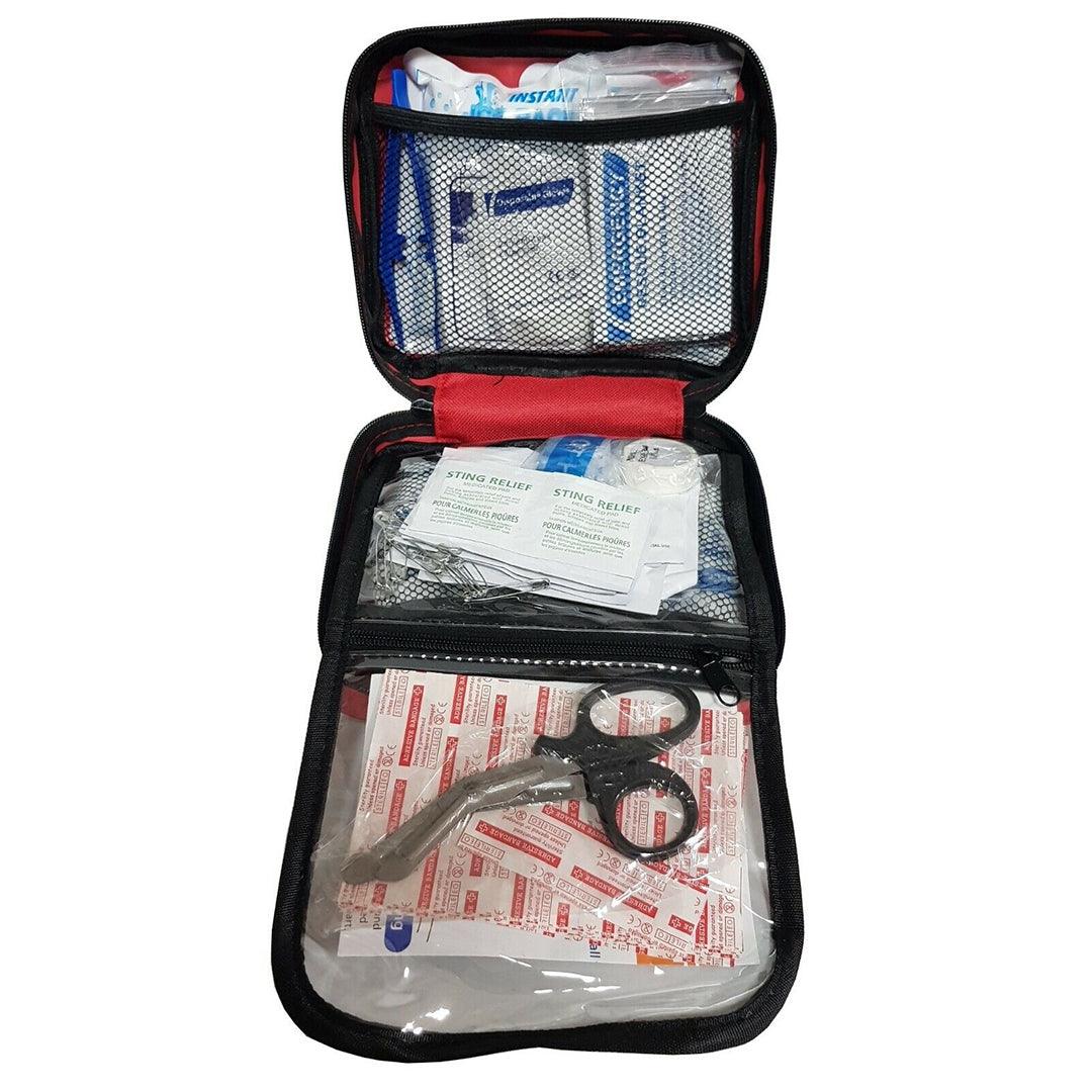 Best First Aid Kit UK - 108 Piece First Aid Kit Medical Emergency Travel Home Car Taxi Work 1st Aid Bag