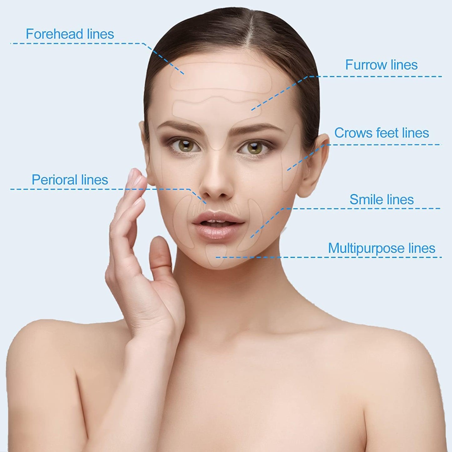 Silicone Wrinkle Patches - 16Pcs Silicone Anti Wrinkle Pad Patches For Face Eye Forehead
