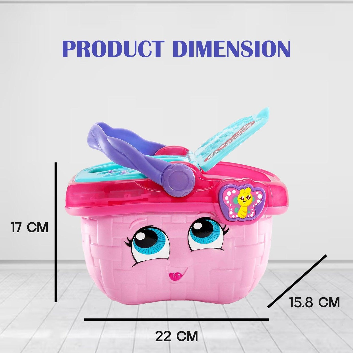 Picnic Basket Toy - Educational and Interactive 16 Pieces for Creative and Learning Play Toys For 1-3 Years Boys & Girls