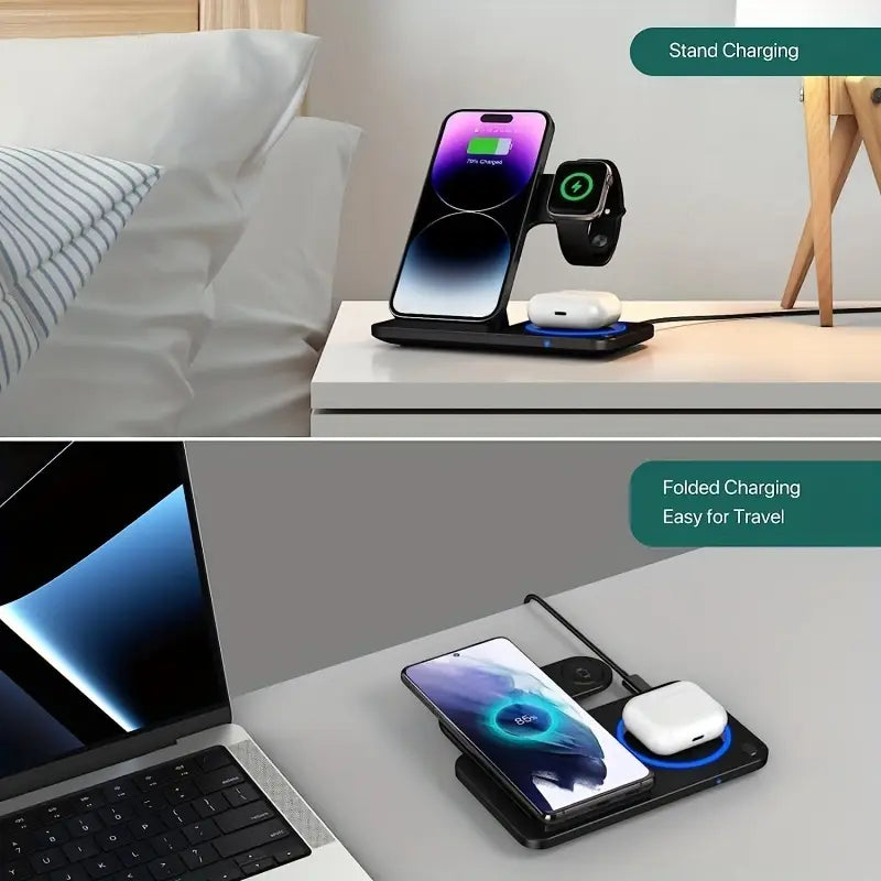 Fast 3-in-1 Wireless Charging Station