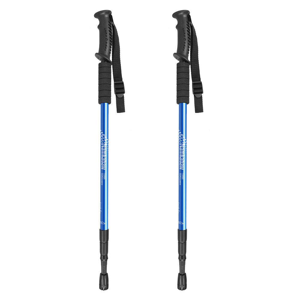Anti-shock Walking Pole - 1 Pair Telescopic Walking Poles Sticks Extending Adjustable Antishock Hiking