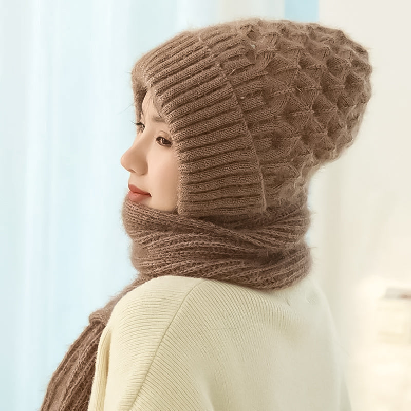 🎄Hot Sale-50% OFF🎁Winter Versatile Knitted Hooded Scarf For Women