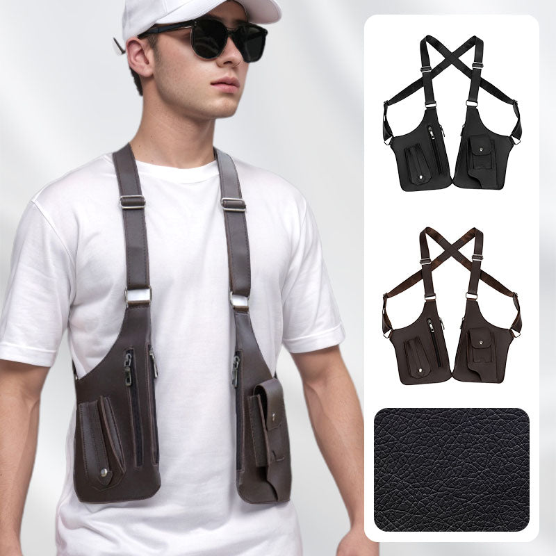 Men's Anti-Theft Multi-Pocket Double-shoulder Tactical Bag