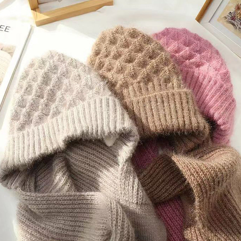 🎄Hot Sale-50% OFF🎁Winter Versatile Knitted Hooded Scarf For Women