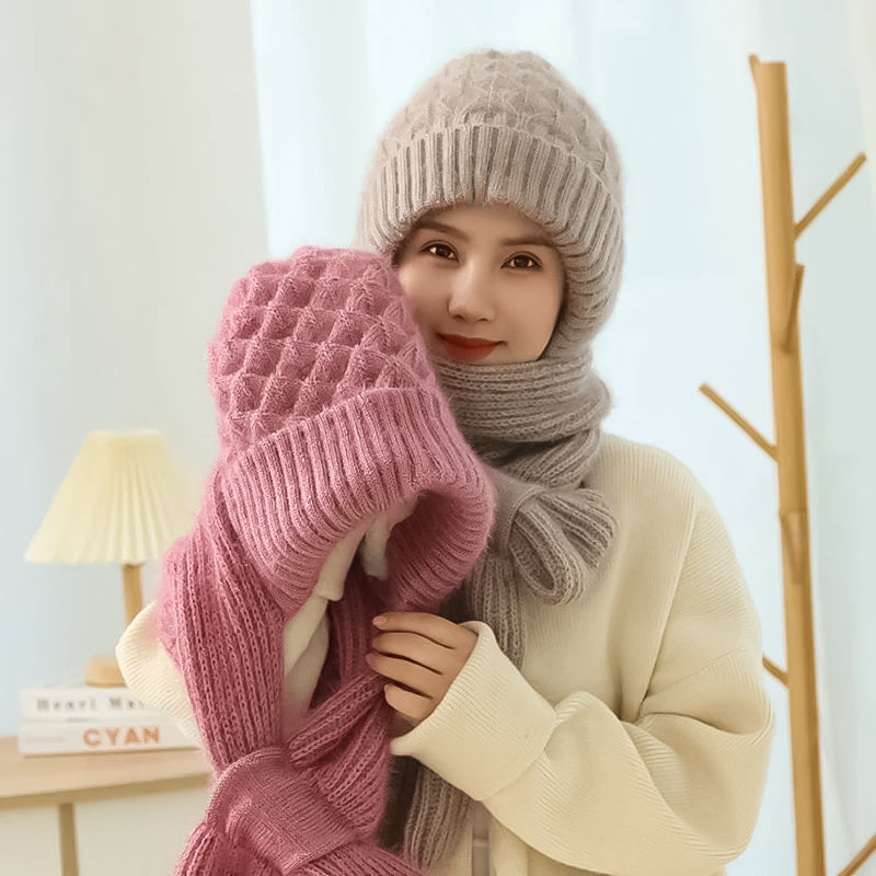 🎄Hot Sale-50% OFF🎁Winter Versatile Knitted Hooded Scarf For Women