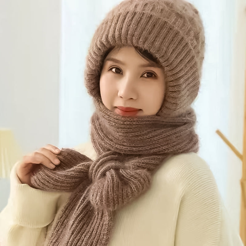🎄Hot Sale-50% OFF🎁Winter Versatile Knitted Hooded Scarf For Women