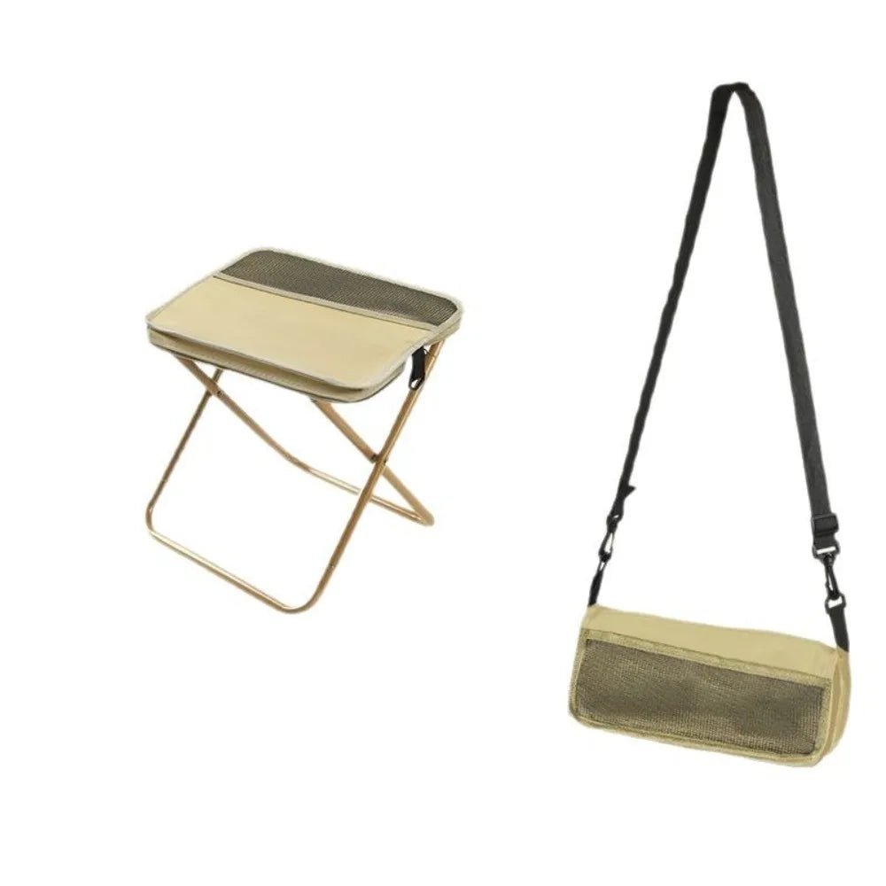 2-in-1 Foldable Stool Shoulder Bag – Lightweight & Durable for Outdoor & Travel