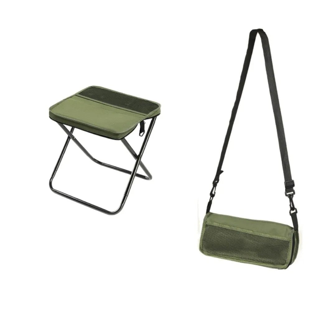 2-in-1 Foldable Stool Shoulder Bag – Lightweight & Durable for Outdoor & Travel