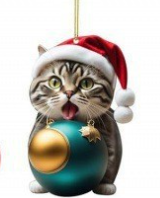 🎄😻Cat Christmas tree ornament✨Hanging cat ornaments