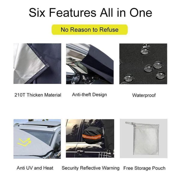 ❄️☀️ 50% OFF! Windshield Anti-Snow & Anti-Frost Cover with Mirror Protection – Ready-to-Drive in Any Weather!