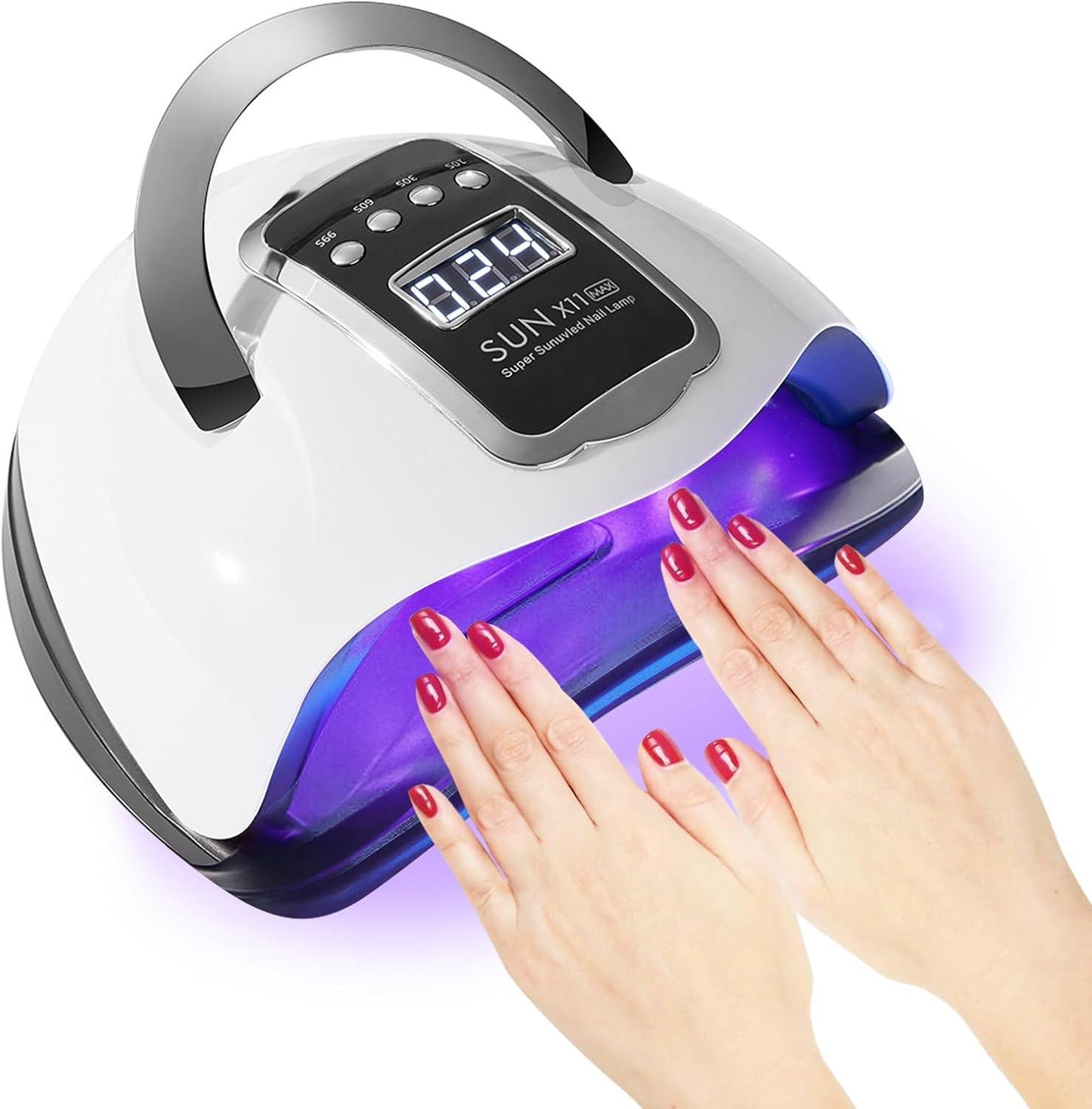 Nail Gel Dryer - 280W Nail Lamp 66 LED UV Tool Professional Polish Dryer Gel Acrylic Curing Lights