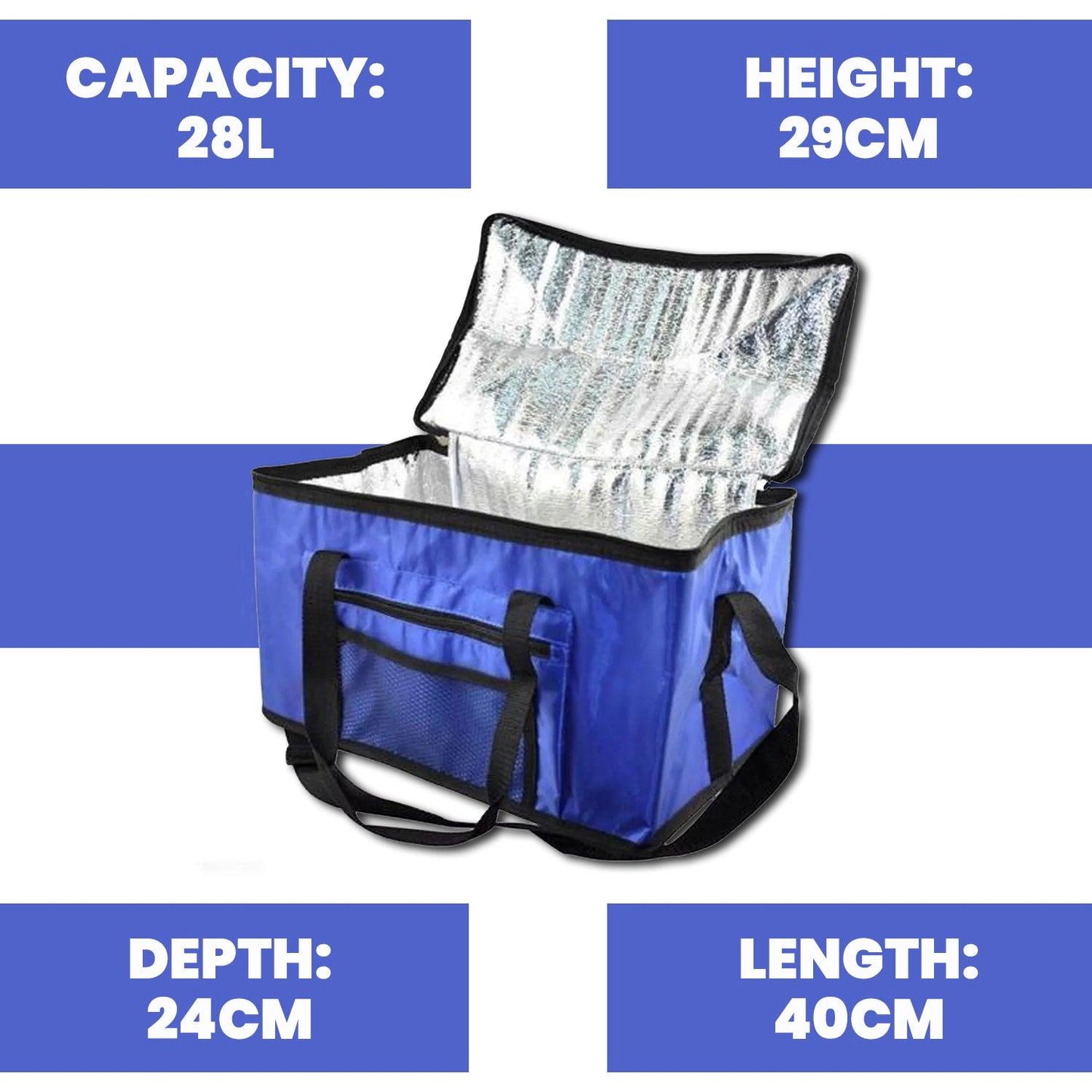 Insulated Freezer Bag - 28L Cooler Cool Box Leakproof Carry Cool Bag PICNIC CAMPING FOOD ICE DRINK LUNCH