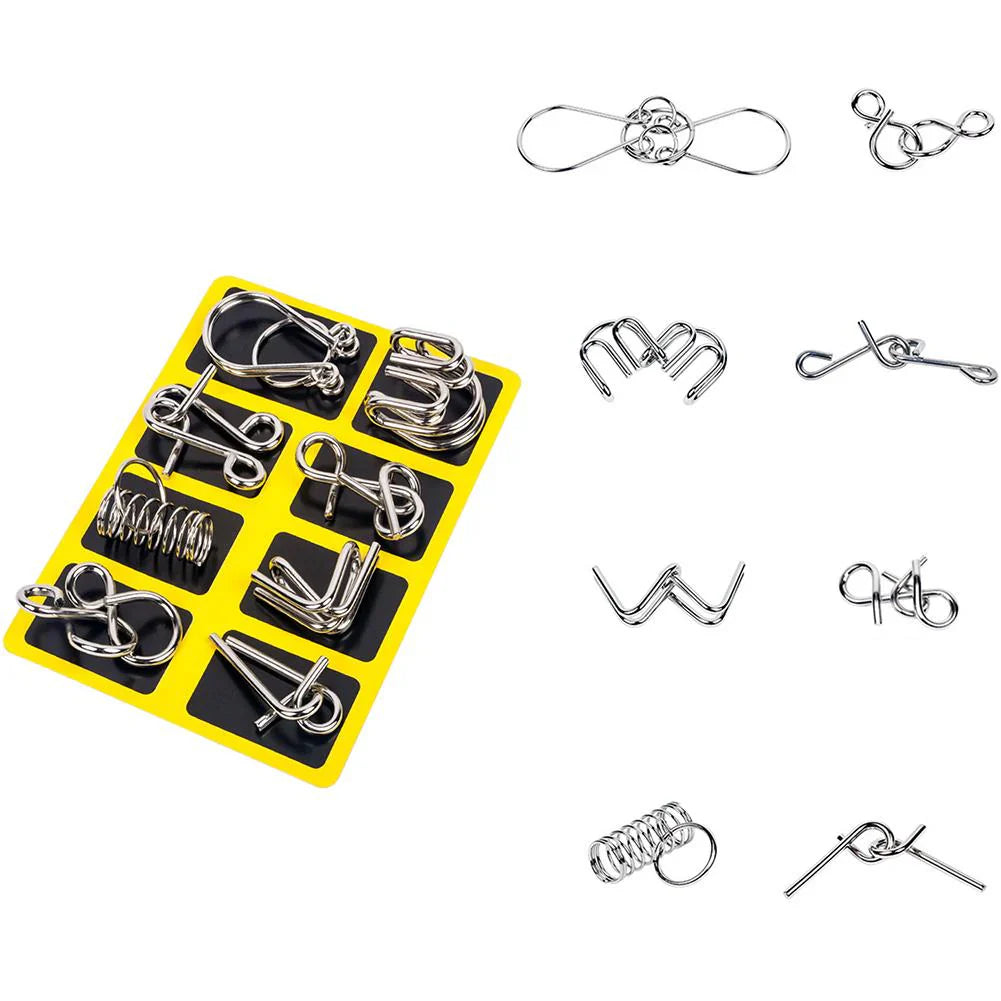 Metal Brain Teaser Ring Set