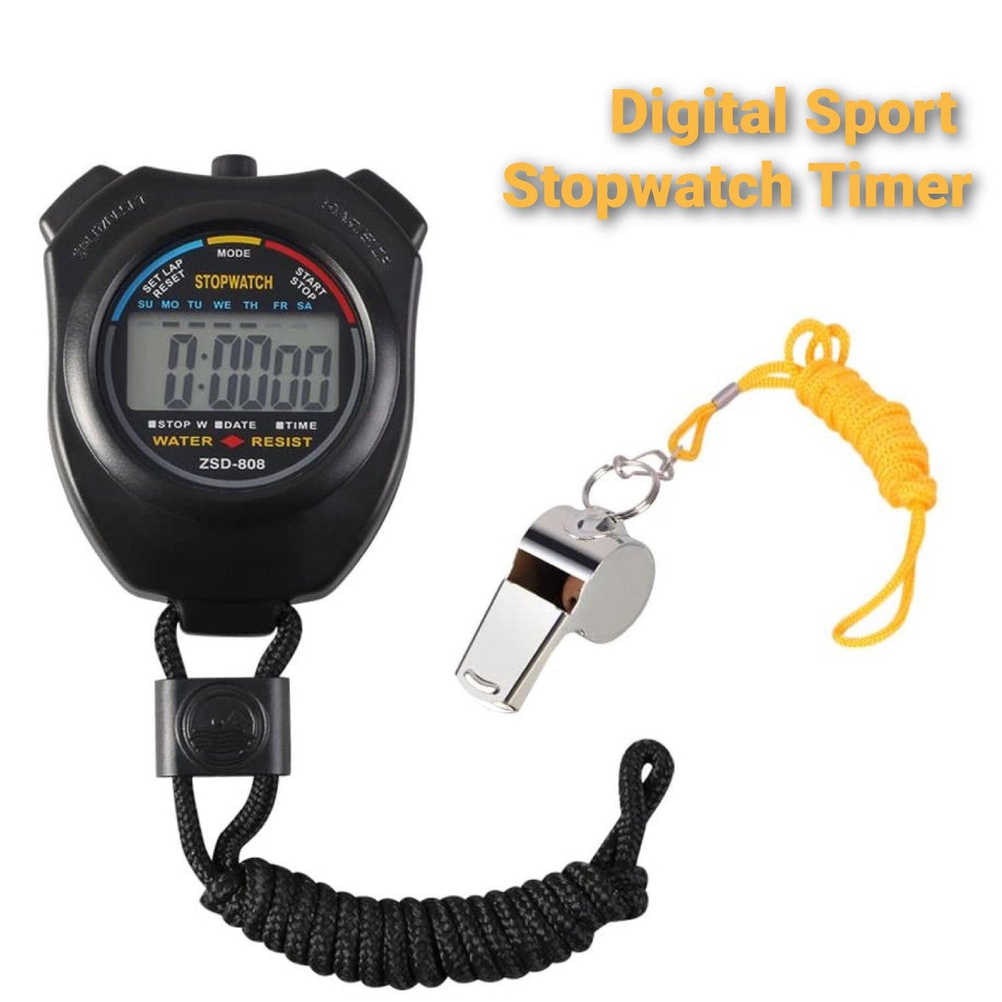 Sports and Referee Digital Stop Watch Timer - Digital Sport Stopwatch Timer, for Football, Basketball, Running, Swimming, Fitness