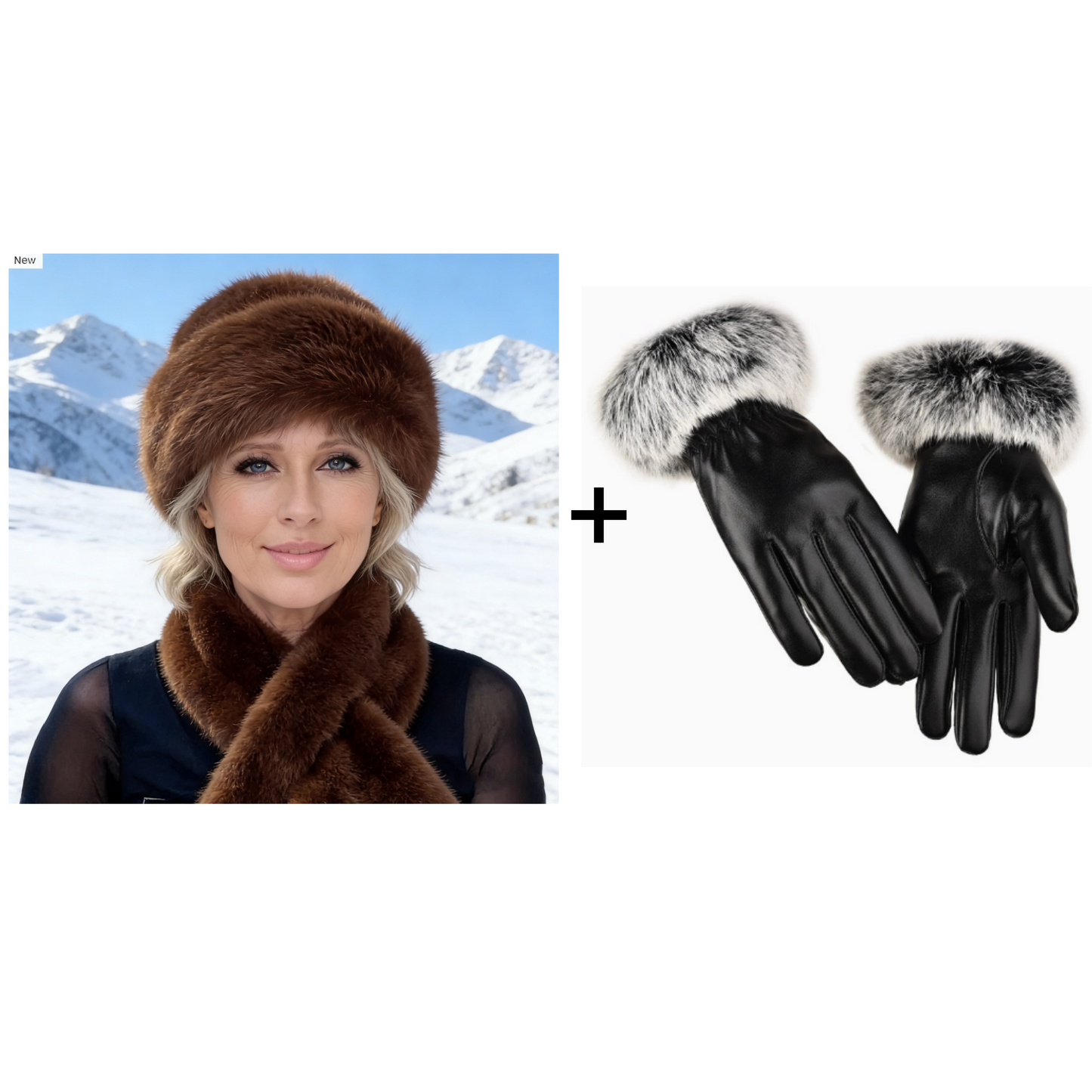 🎅CHRISTMAS SALE 50% OFF!🔥Fluffy Fur Bucket Hat Warm Winter Hat + Free Matching Scarf ⏰