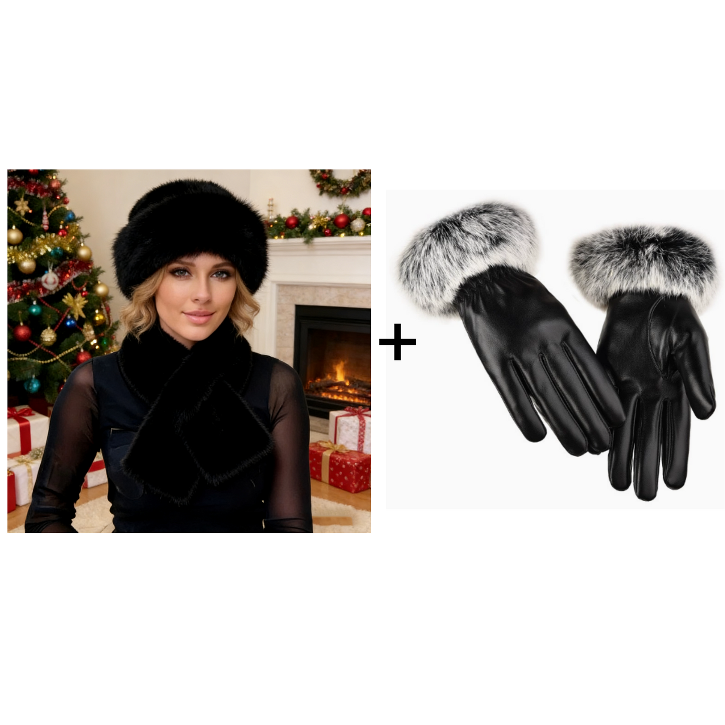 🎅CHRISTMAS SALE 50% OFF!🔥Fluffy Fur Bucket Hat Warm Winter Hat + Free Matching Scarf ⏰