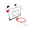Indoor Basketball Hoop Set Home Toy - Indoor Shooting Ball Game Sport for Child Children Kids , Mini Basketball Hoop for Door with 4 Balls
