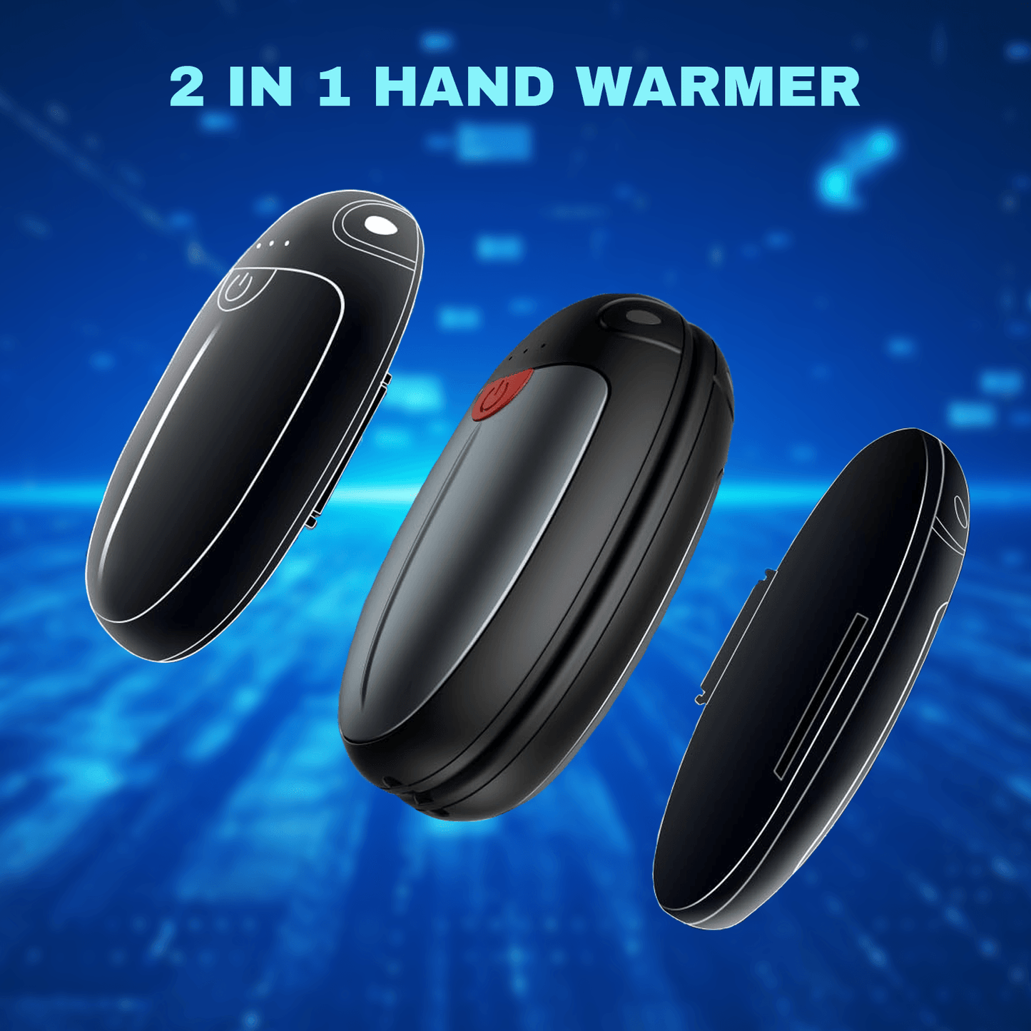 Rechargeable Hand Warmers - 10000mAh Power Bank Pocket Hand Warmer with 3 Heating Levels