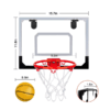 Indoor Basketball Hoop Set Home Toy - Indoor Shooting Ball Game Sport for Child Children Kids , Mini Basketball Hoop for Door with 4 Balls
