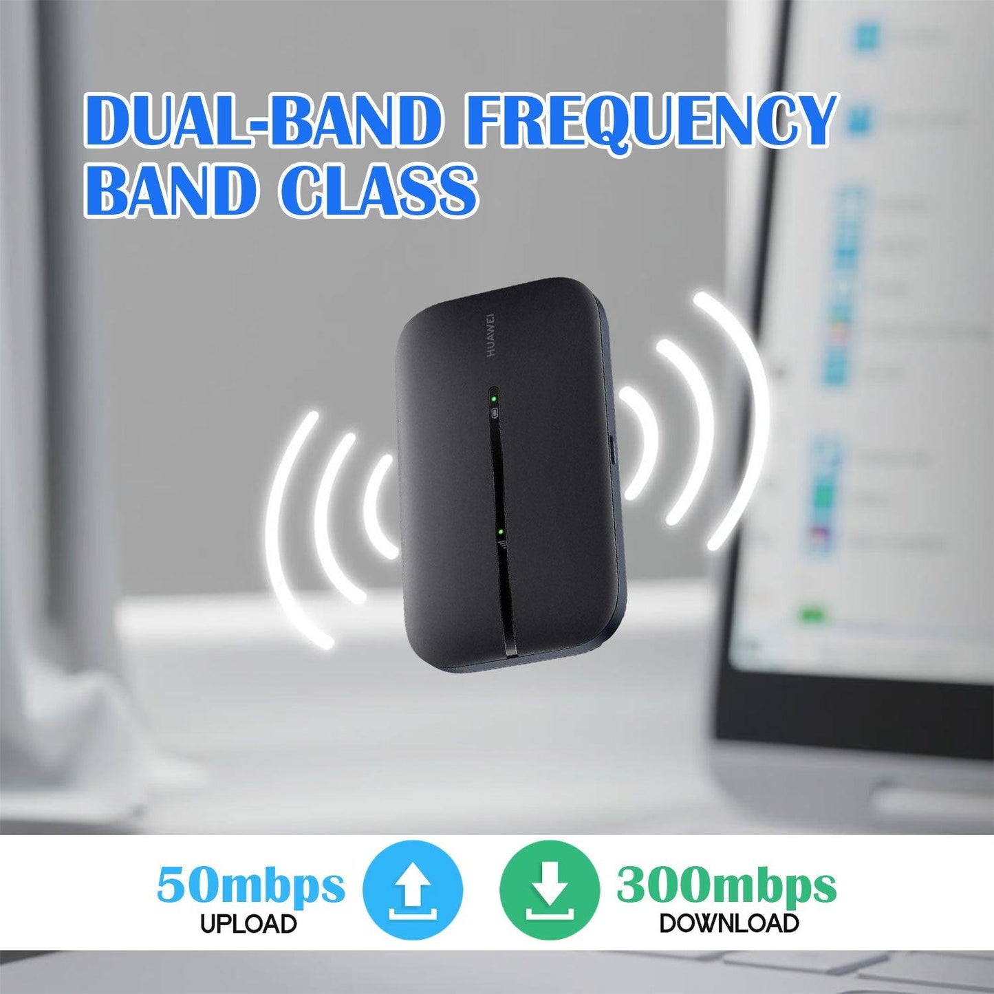 Portable Mobile Wifi - Super-Fast 4G 300 Mbps Travel Wi-Fi Hotspot CAT 6