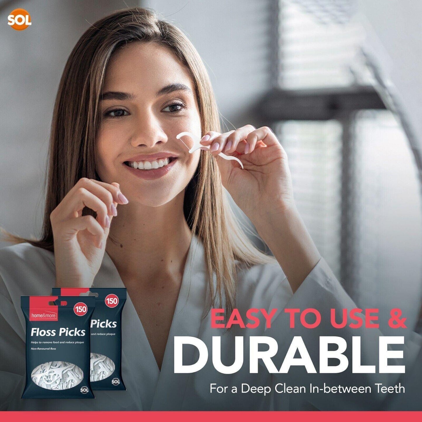 Teeth Flossing Sticks - 300pk Dental Floss Sticks | Interdental Tooth Harps Teeth Picks Oral Plaque Care