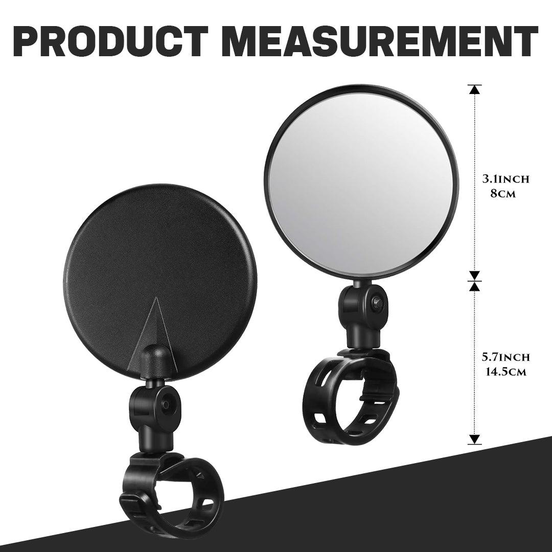 Handlebar Mirrors for Bicycles - 360° Flexible Safe Rearview Mirror For Cycling Bike Bicycle Handlebar