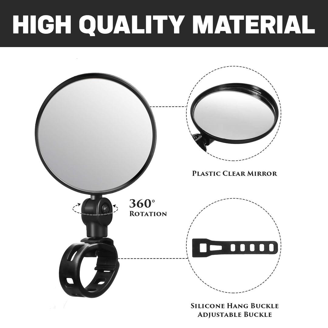 Handlebar Mirrors for Bicycles - 360° Flexible Safe Rearview Mirror For Cycling Bike Bicycle Handlebar