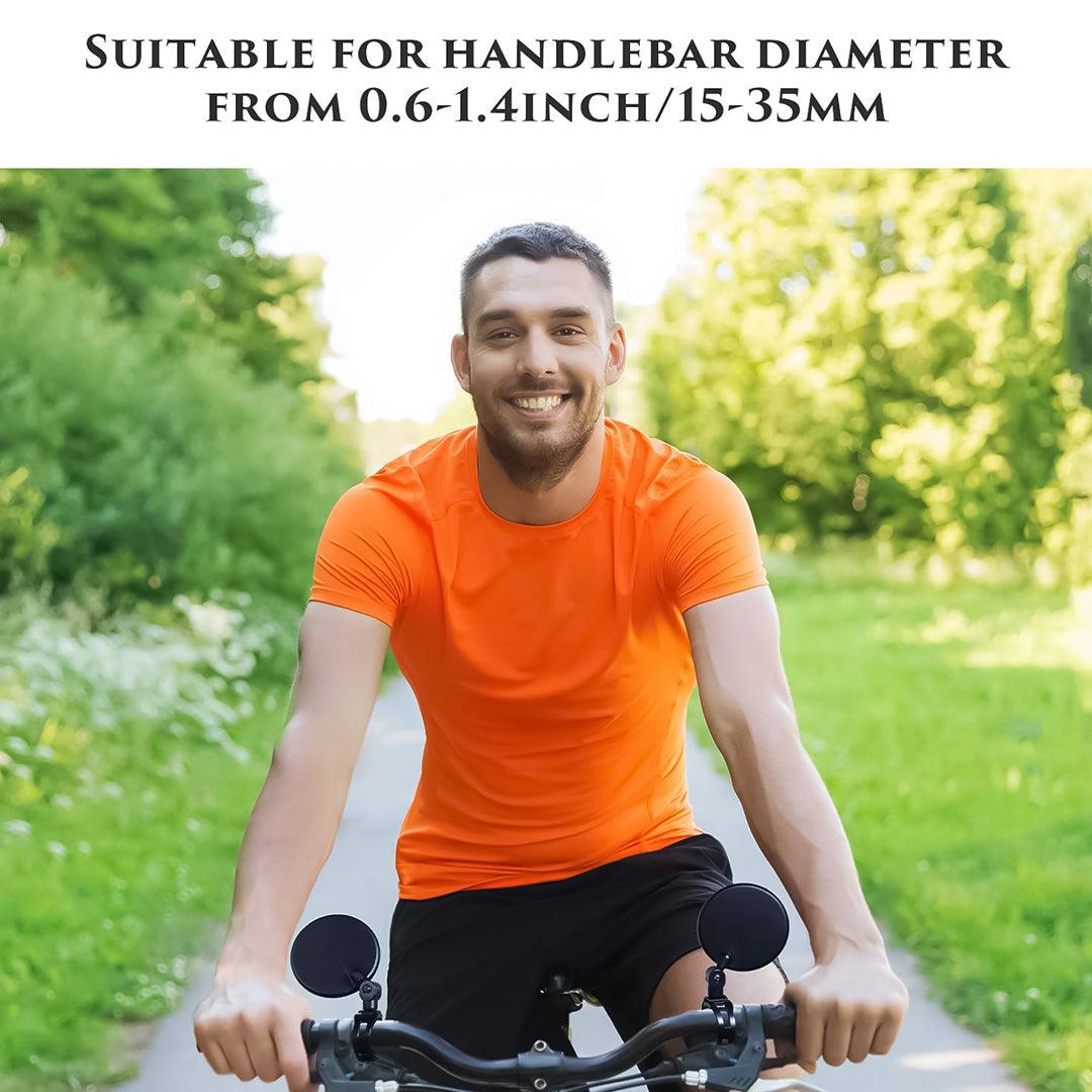 Handlebar Mirrors for Bicycles - 360° Flexible Safe Rearview Mirror For Cycling Bike Bicycle Handlebar