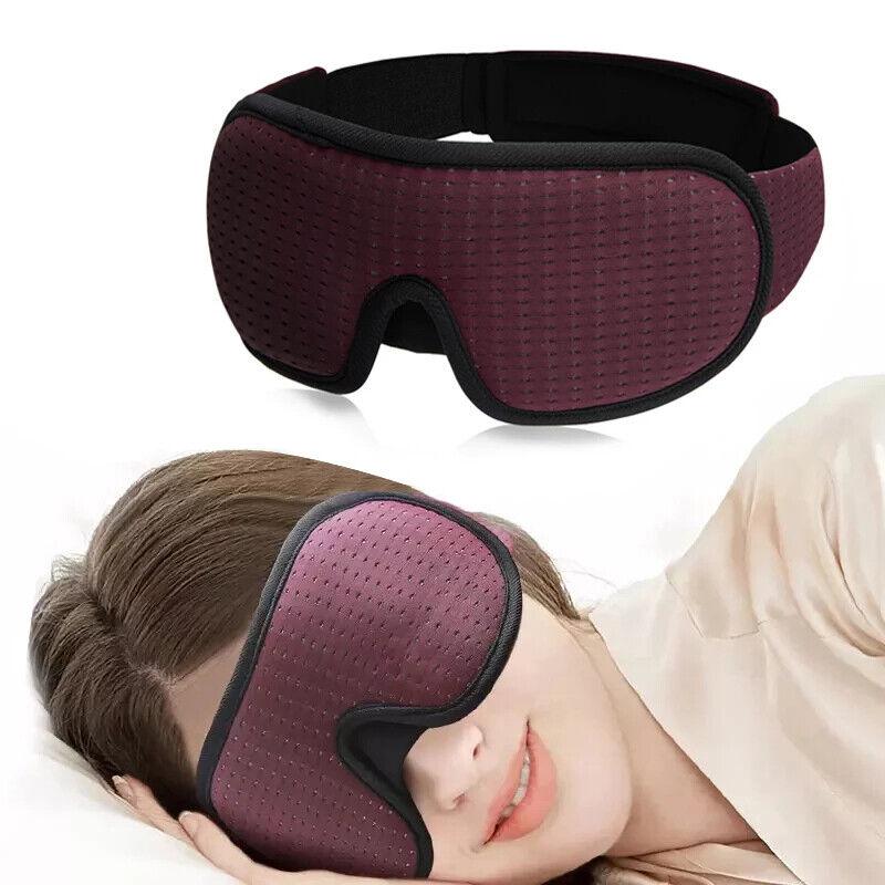 Best Sleep Mask - 3D Sleeping Eye Mask Blocking Light Breathable Soft Padded Mask Cover Eyepatch