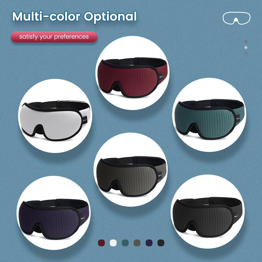 Best Sleep Mask - 3D Sleeping Eye Mask Blocking Light Breathable Soft Padded Mask Cover Eyepatch