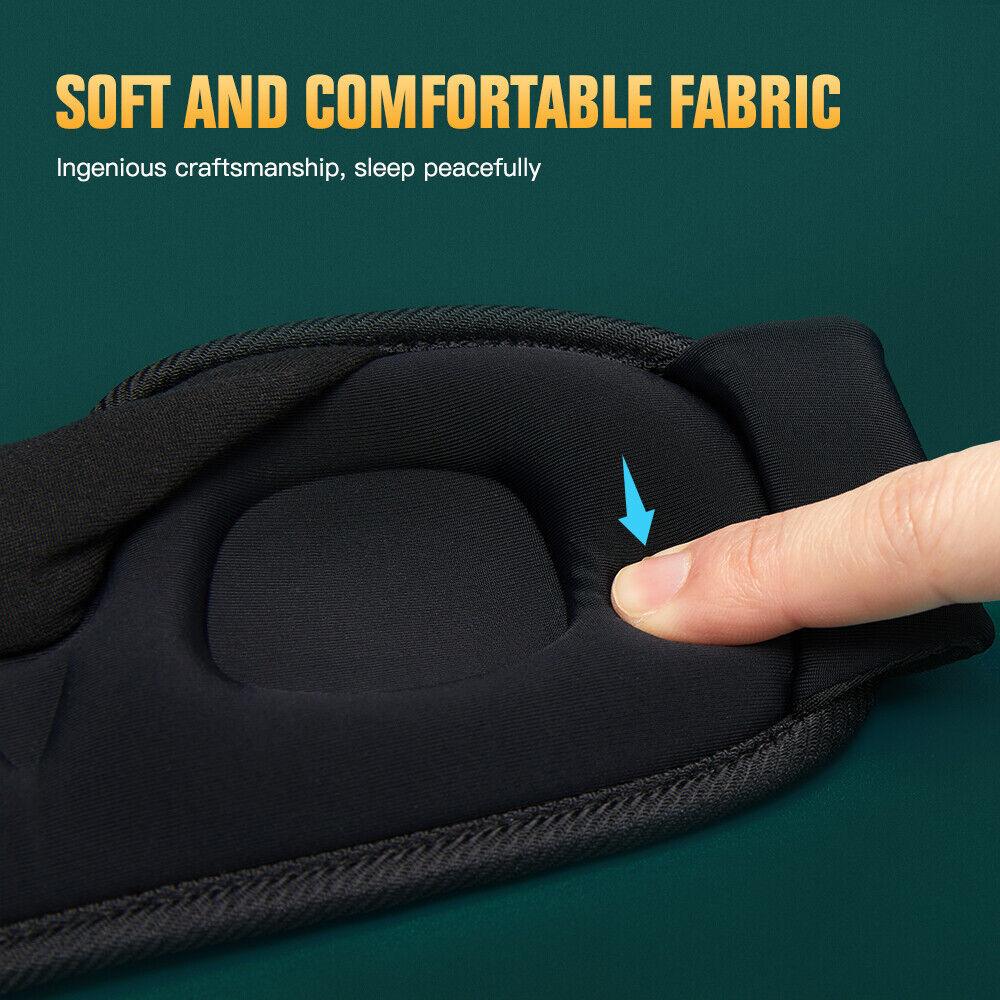 Best Sleep Mask - 3D Sleeping Eye Mask Blocking Light Breathable Soft Padded Mask Cover Eyepatch