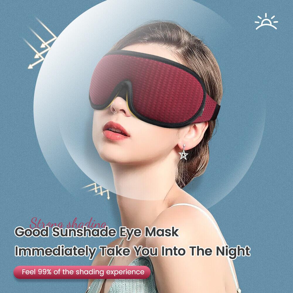 Best Sleep Mask - 3D Sleeping Eye Mask Blocking Light Breathable Soft Padded Mask Cover Eyepatch
