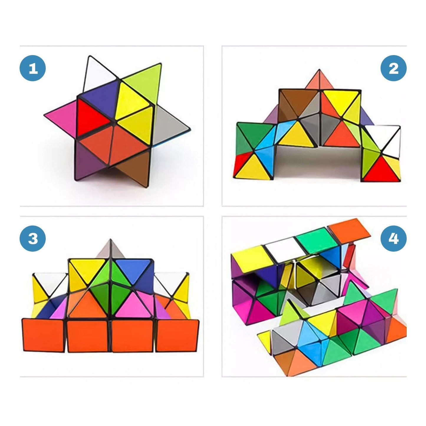 Changeable Magnetic Magic Cube - 3D Hand Flip Puzzle Anti Stress Gift Toys