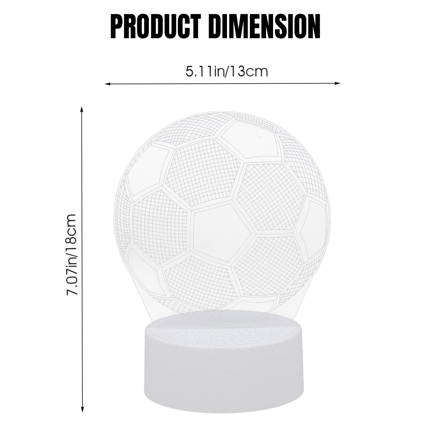 3D Illusion Lamp – Visualization Color LED Night Lights with Remote Control
