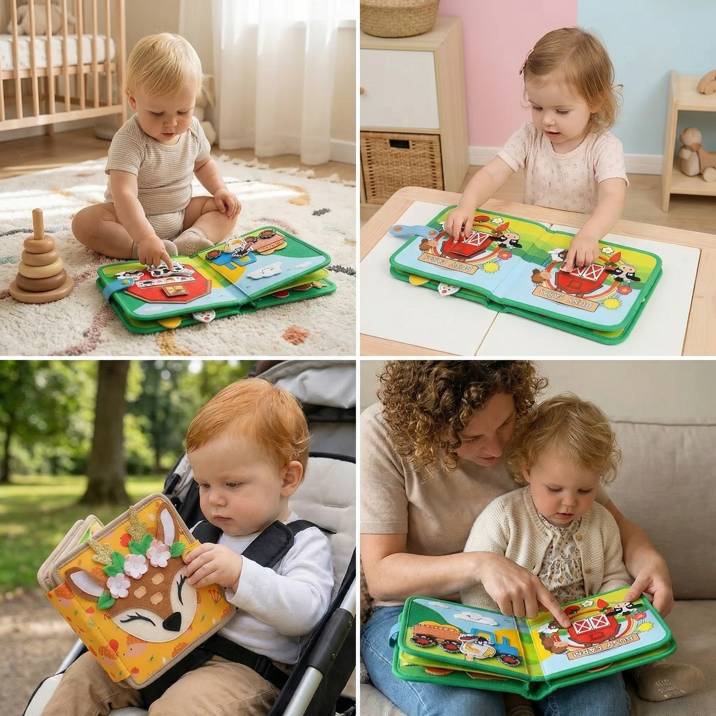 3-Piece Montessori Learning & Story Book Set for Kids
