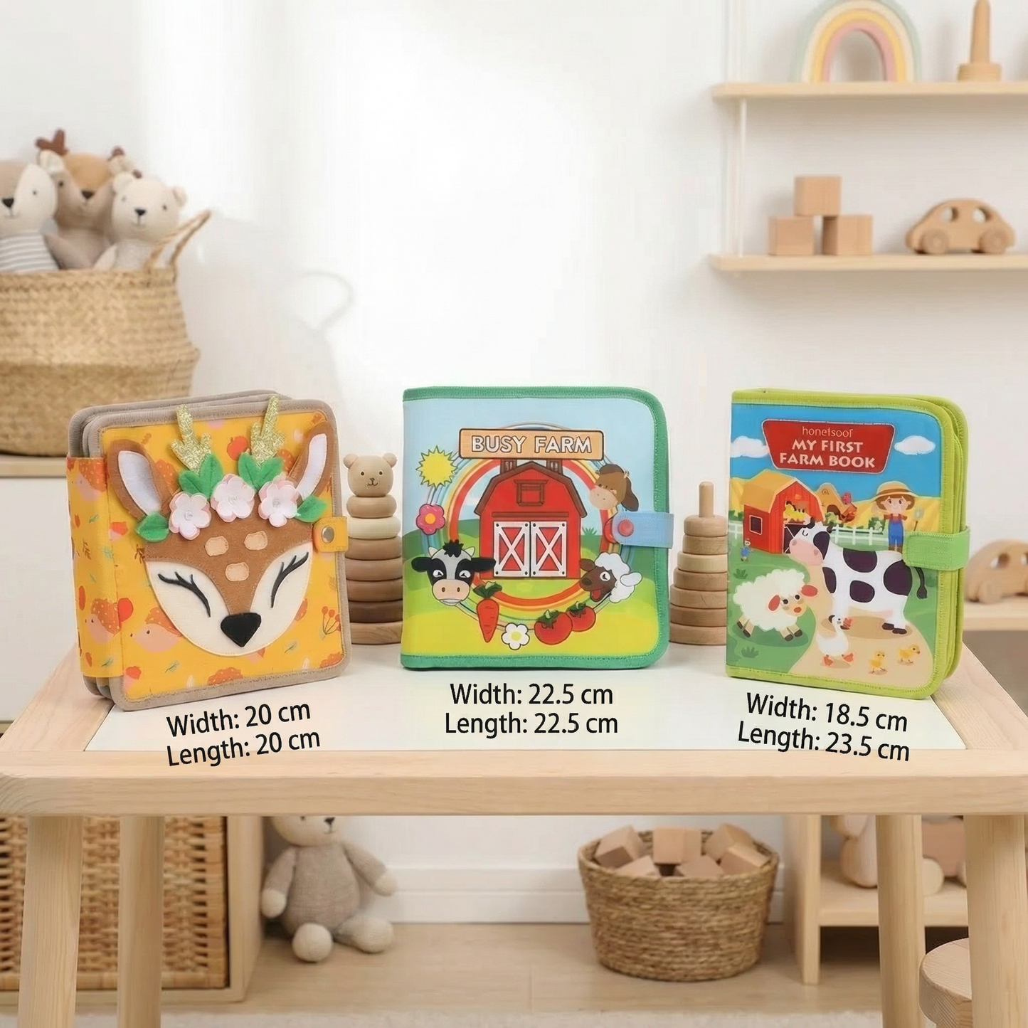3-Piece Montessori Learning & Story Book Set for Kids